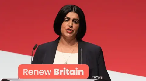 PA Home Secretary Shabana Mahmood delivers a speech during the Labour Party Conference at the ACC Liverpool. Picture date: Monday September 29, 2025.