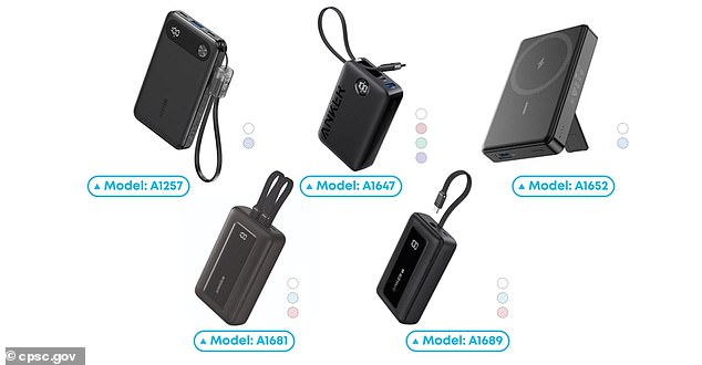 A recall was announced for around 480,000 Anker Power Banks due to overheating lithium-ion batteries
