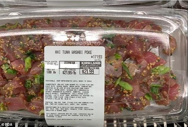 In 32 states across the US, approximately 3,314.7 pounds of the product were sent to Costco warehouses
