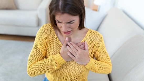 Heart attack symptoms also include chest pain.