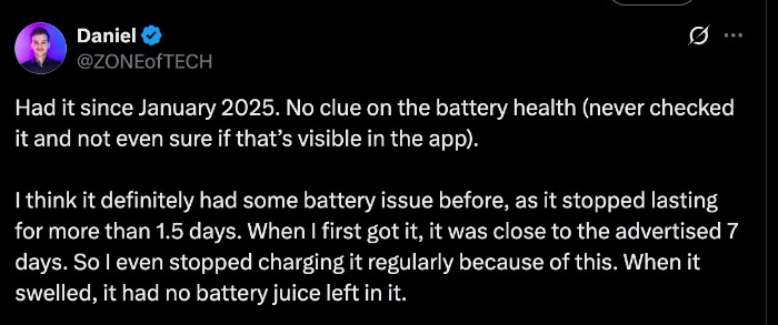 Galaxy Ring battery swelling 1