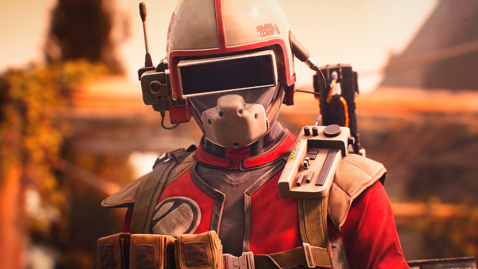 ARC Raiders preview: Someone wearing a futuristic red and grey space suit